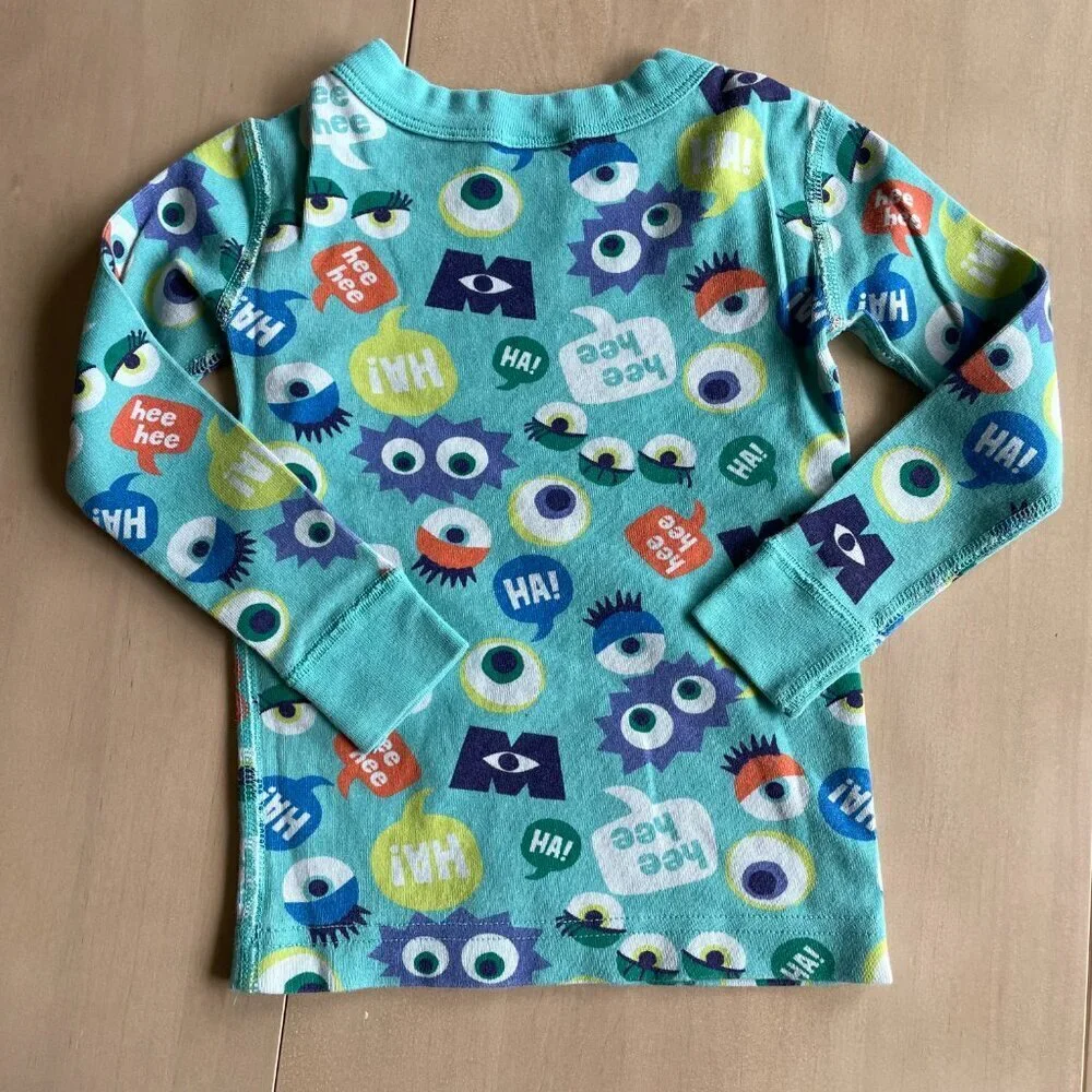 Hanna‎ Andersson X Disney Monsters Inc. Organic Long John PJs Pajamas Set - 3T